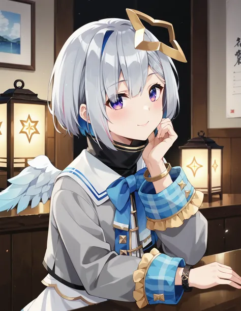  score_9,  score_8_ up the side,  score_7_ up the side,  score_6_ up the side,  score_5_ up the side,  score_4_ up the side,  source_Anime, Anime screencap,  BREAK 1girl, Alone,  up the sideper body,  indoors,
Tianyin_ KANATA ,  KANATA _Defaults, Star Halo...