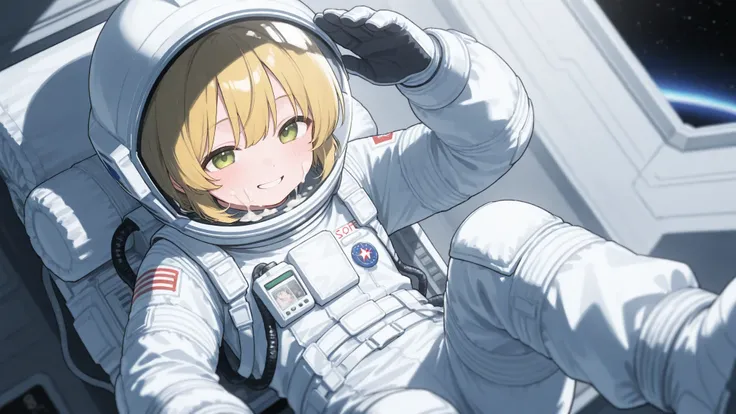 Adorable,loli,smile,astronaut,spacesuit,space_helmet,gloves,cum,happy_sex