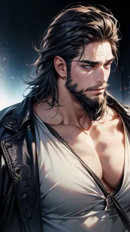 ( league player ,4K,8k, highres, masterpiece:1.2), ultra-detailed,(realistic,photorealistic,photo-realistic:1.37),36-year-old man,3 day beard,Cute anime ,Portraits,strong,Masculine, dark hair,sharp jaw,  mesmerizing eyes  , perfectly combed hair, cool anim...