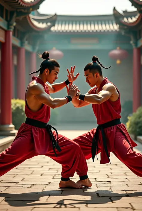 Create a kung fu fight video.