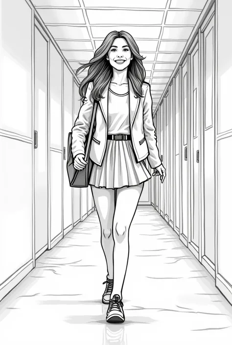 Line art of At school, the college girl moved through the halls with practiced ease, her smile steady, her posture perfect. To anyone watching, she was the picture of composure—a girl who had it all together. Her teachers praised her diligence, her friends...