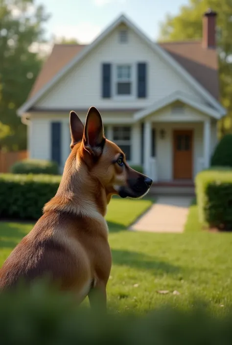 The dog is watching your house