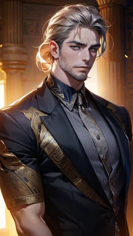 (     league player ,4K,8k,     highres,     masterpiece :1.2),     ultra-detailed    ,(realistic,photorealistic,photo-realistic:1.37),36-year-old man,10-day beard,Beautiful anime,Portraits,strong,Masculine,   with dark gray hair  ,sharp jaw,         mesme...