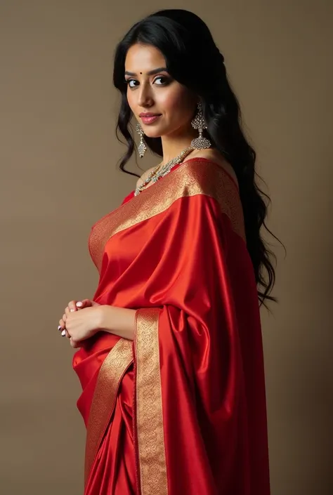 A man wear a saree and blouse with tightly full body showing her big boobs naked naked 