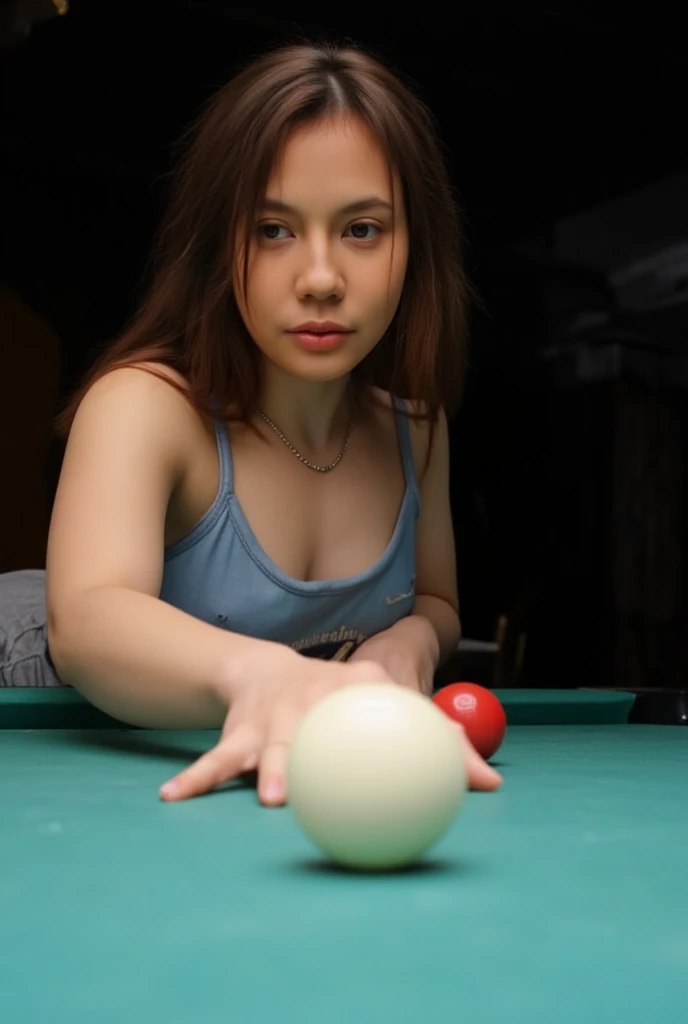 hard nipple A young woman of light complexion,hard nipple pokies likely in her late s or early twenties, is playing pool.  She is positioned slightly to the left of center, leaning over a pool table.  She is facing the cue ball, concentrating on her shot. ...