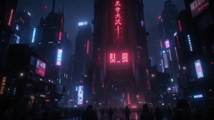  Giant City ,  neon signs go out , screens blink .  In the background are alarming red numbers