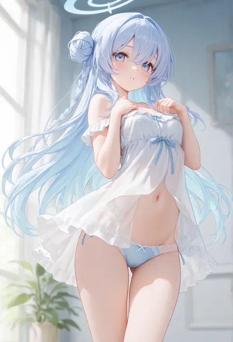   panties、 lots of light blue 