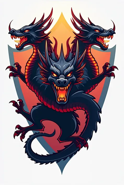 Logo for soccer team with 3-headed dragon
