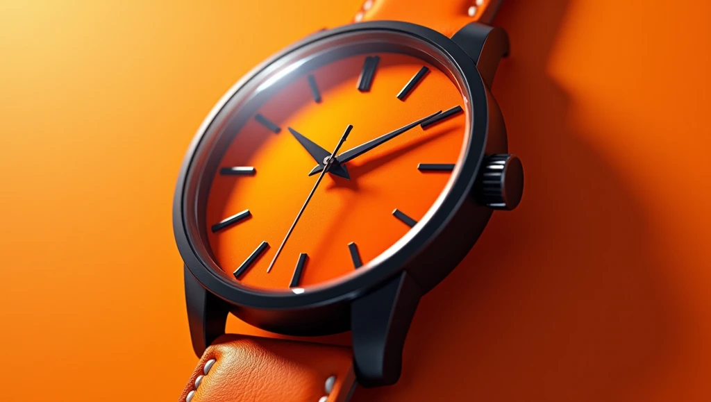 bright orange dial