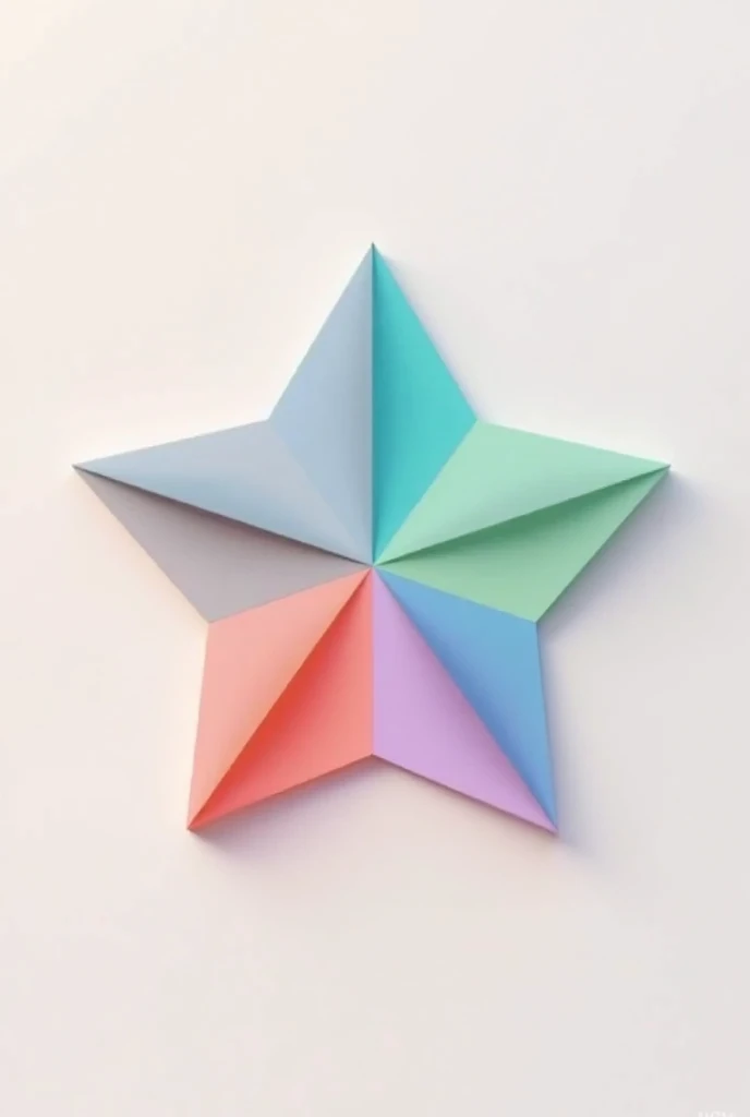 Divide a star into 10 equal parts, use navy blue ,White,Turquoise,Red,sky blue,Black, Pink, light green,purple,Pink을 한번씩 사용해서 짙은 파스텔 색상 진하면서 밝은 느낌으로 칠해줘 다른 문양 같은건 필요없어 꼭 10등분이고 10개의 색깔을 꼭 사용해줘 