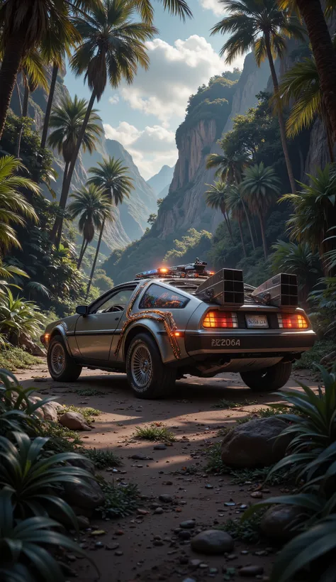 Ford explorer 94 as seen in the movie Jurassic Park, but will look as the delorean of the back to the future saga, set the scenario in isla nublar