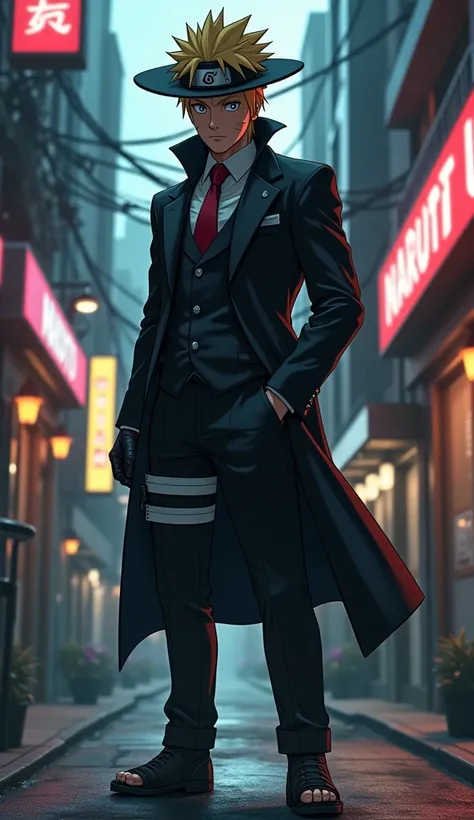 Naruto in the gangster outfit