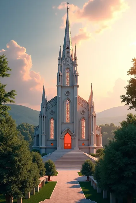 Program flyer background for church ()
3d view 