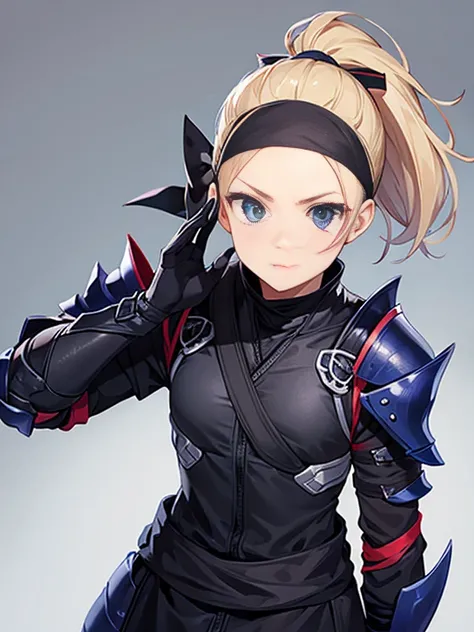 ninja armor,ninja forehead protector,short ponytail