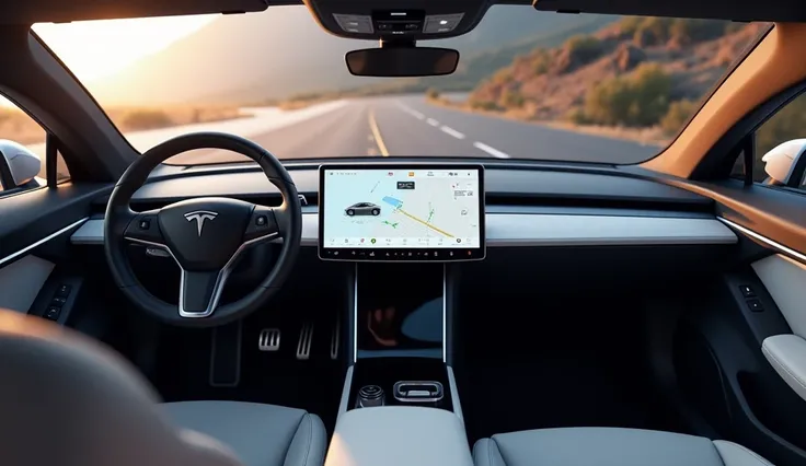 Show me real interior of Tesla model Z