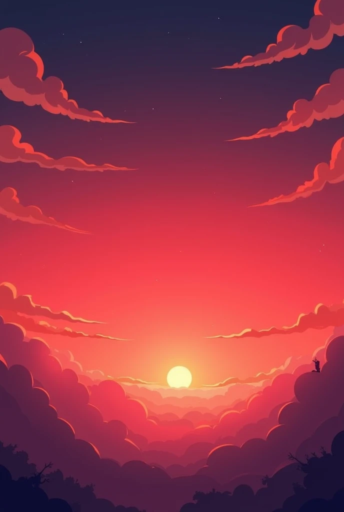 Red Sky Sunset Instagram Cloud Dreamy Illustration Background No People Simple