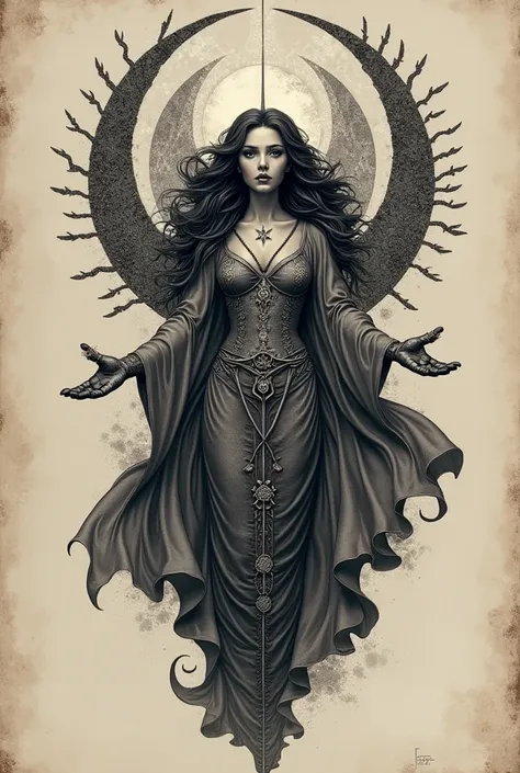 Hecate,Hecate é uma deusa da mitologia grega,  daughter of the titans Perses and Asteria .  It relates to the magic , at night, The Moon and the Ghosts . Hecate tem o poder de controlar os três reinos: The sky,  the earth and the underworld .  Representing...