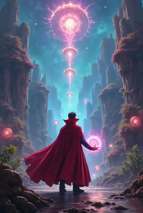 Doctor strange in magical paradise wonderland 