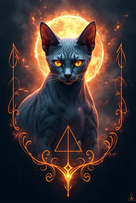  Create a Thundercat-like emblem.Hairless cat written Fani on the bottom

