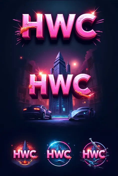 Make lots of gaming logos with HWC written on them. 