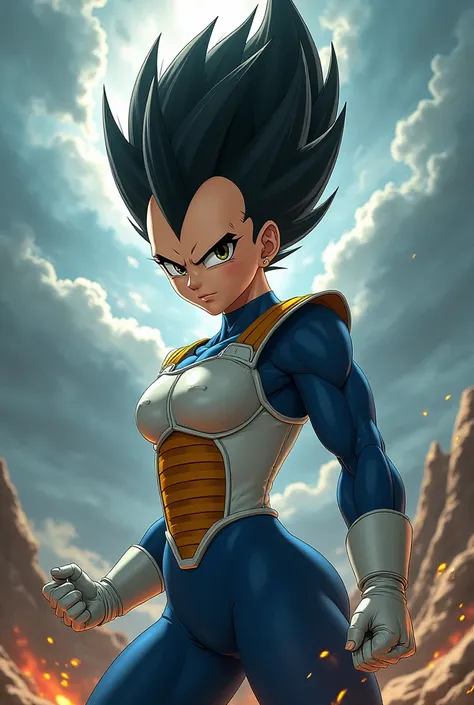 Generate the female version of Vegeta 