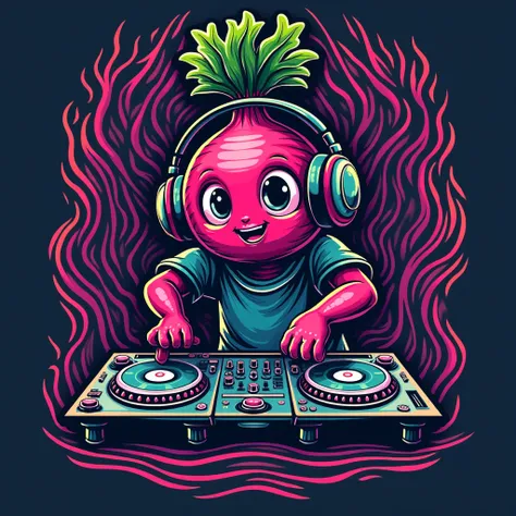 Make a graphic on a t-shirt for dj turnip