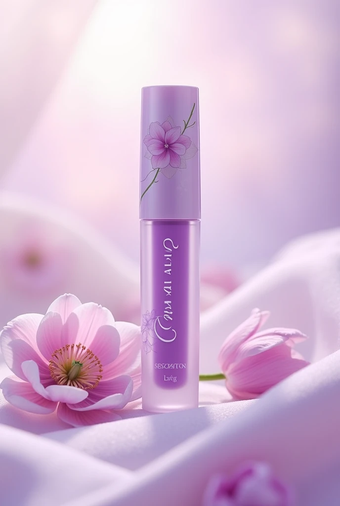 de um gloss da marca flower beauty com a cor lilas e possui uma tulipa