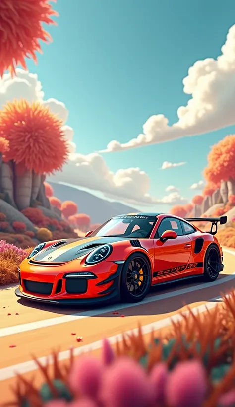 Pixar style porsche 911 gt3rs 