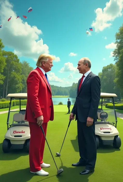 Donald Trump et Poutine au terrain de golf 