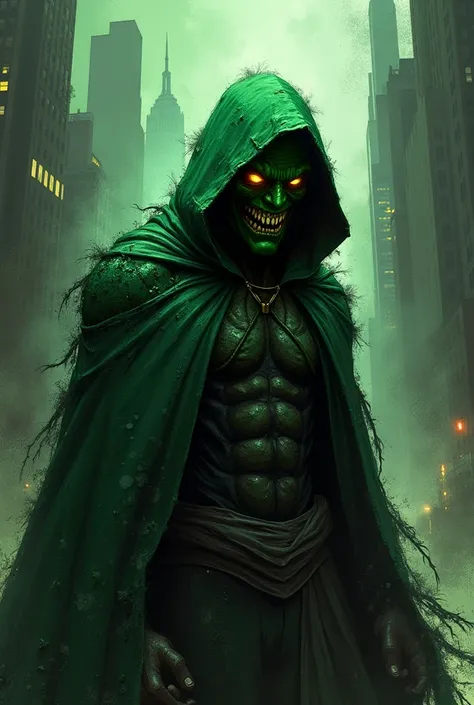 Create an A4 art of the villain Green Goblin 