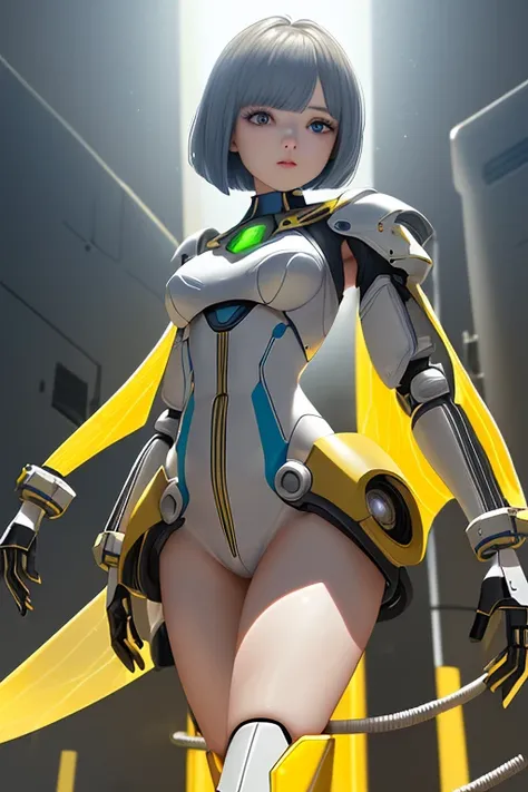  in ultra high quality、 REAL PHOTOS、( extremely detailed CG Unity 8K wallpaper 、 Masterpiece)、(Best lighting、 best shadow、 very delicate and beautiful)、 Ultra Details、《Android that imitates a queen bee with a yellow body ：1.2》、《Machine exposed on half of h...