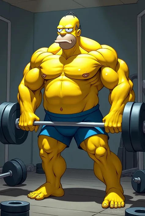  CREATE THE MUSCULAR HOME SIMPSON, lifting weight, Bottomless