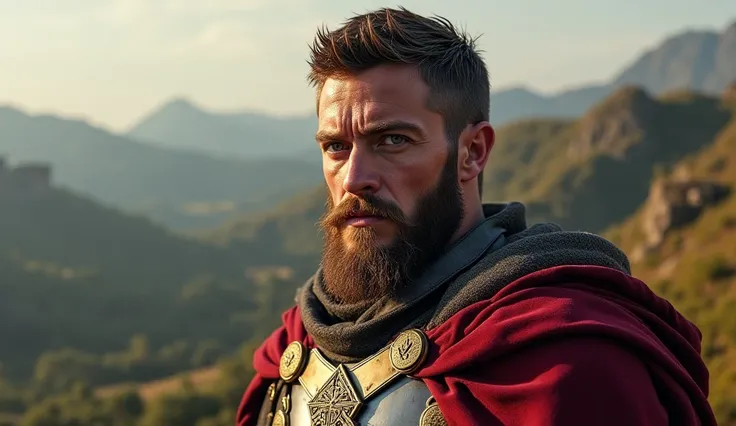 king arthur (Best cinematography: 1.2), (Extremely detailed image: 1), (Masterpiece: 1.2), (Best quality), (Super detailed), (Ultra high resolution), (Best work of art), 8k, wallpaper, extremely detailed facial features