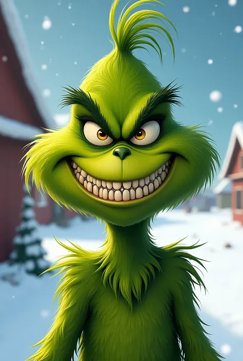 Cartoon black Grinch