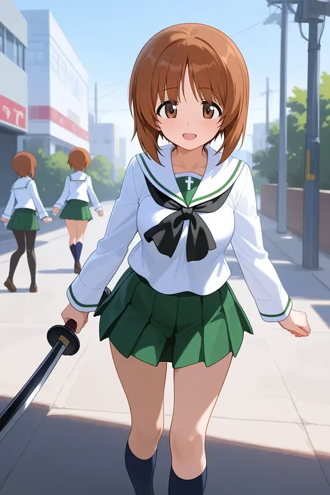 nishizumi miho,ooarai school uniform,