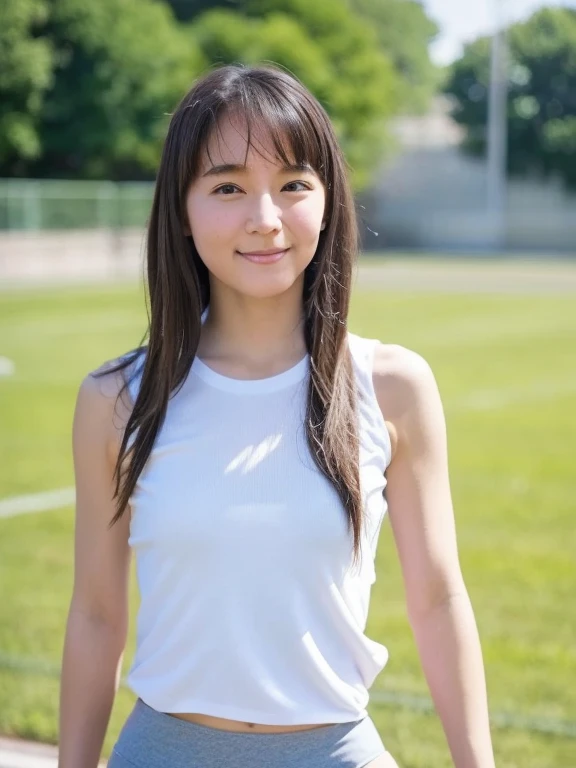         ultra-high resolution private photos of very cute high school girls doing athletics ,  natural body shape,((Innocent)),        real skin without makeup          ,   Realistic clothes that hide skin well , supple and muscular beautiful athletes  ,Sm...