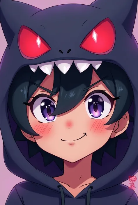 Pfp anime boy close up face cartoon pokemon hat gengar