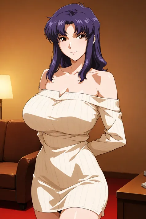 flont view, 1girl ,mature female,milf,huge breasts,upper body,looking at viewer,
Best quality,masterpiece,soft light,official art,high quality, highres,absurdres,epic scene,Mature Woman, popup,big breasts,katsuragi misato,katsuragi misato ,  purple hair, l...