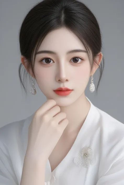 elegant beauty jia anjin hd wallpaper, jia anjin wallpapers, in the style of digital painting and drawing, johnson tsang, dark silver, bella kotak, edmund leighton, softly luminous, cartoonish character design 