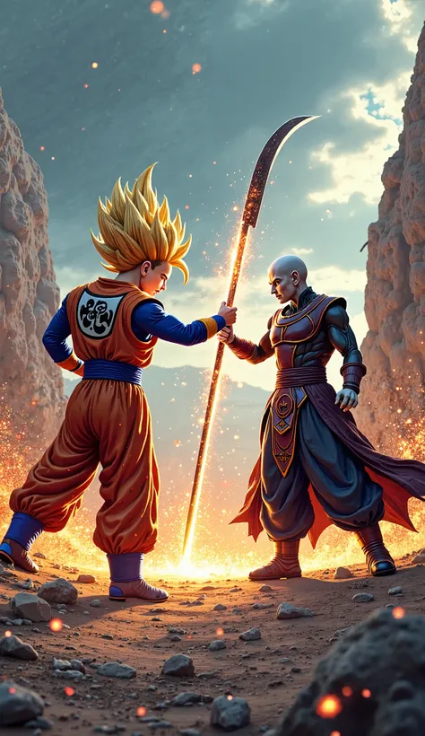 Vegeta fighting with Hidan