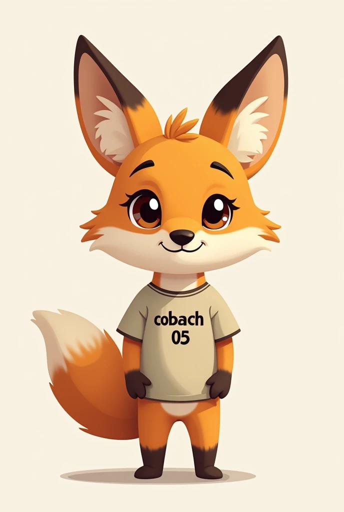 Coyote Chibi wearing a t-shirt that has COBACH 05 written on it