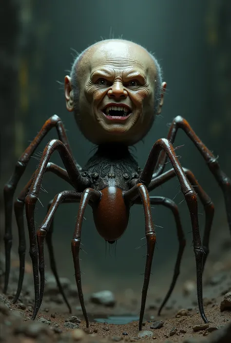 Spider body human face