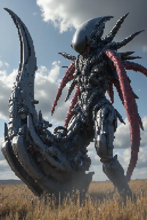 (penis-shaped aliens, aliens in the shape of a giant penis, vertical mouth open at the apex of the tip, fangs, crustaceous hull, hard rough hull, numerous centipede-like legs, multiple legs, raw soft tentacles with raised blood vessels on the surface, ramp...