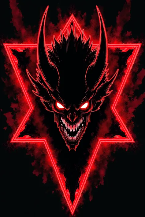  Create a manga logo: Devil Within. Berserk manga logo style.  red, quadrangular shapes.