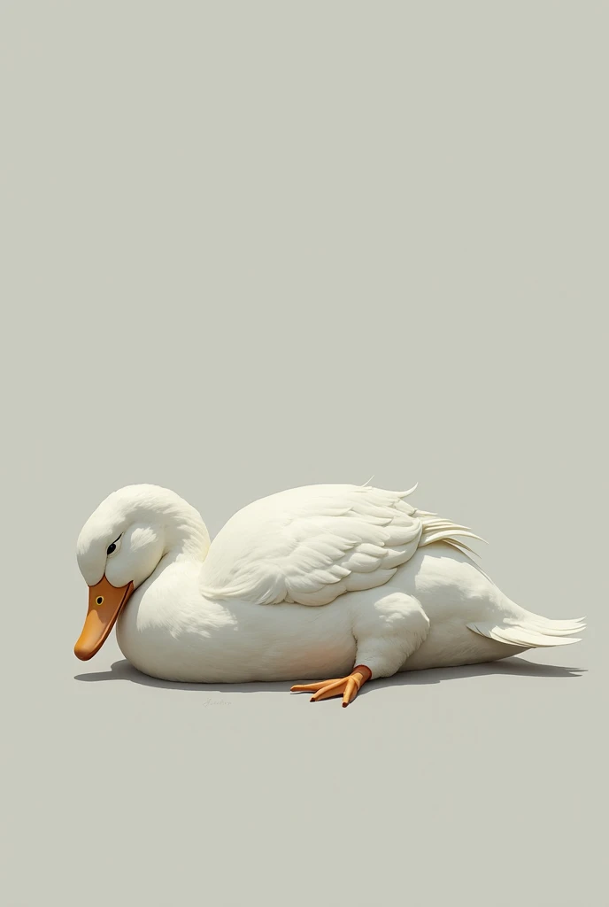 Dead white duck