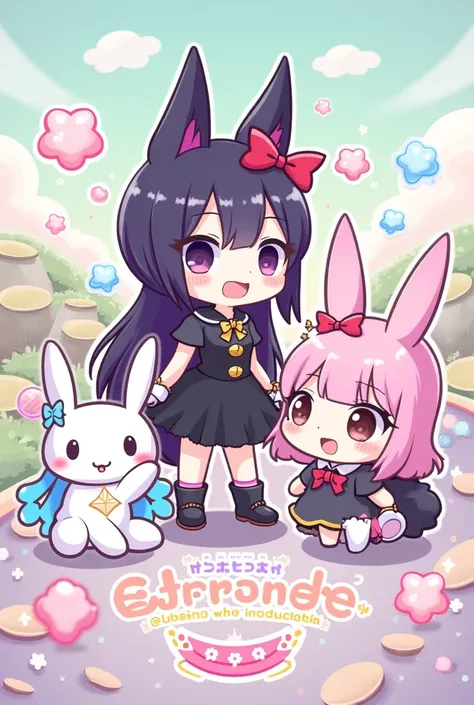 um desenho da kuromi, my melody e pochacco