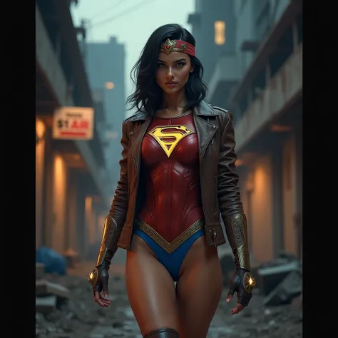 - Photorealistic with perfect details, Cinematic, Masterpiece, HD, Sexy CGI.

- Beautiful woman "Venezuela", Medium hair, wearing a bandana, sparkling eyes, expressive face.

- Wearing a costume ("Full Sexy Armor"), a costume that embodies the form of "won...