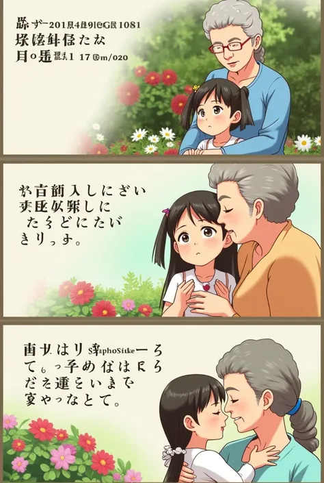 Scene 1: Sophia and Her Grandmother
1. Illustration of Sophia and her grandmother sitting in a garden, surrounded by flowers and trees.
2. Photo of a young girl and her grandmother spending quality time together.
3. Graphic of Sophia and her grandmother's ...