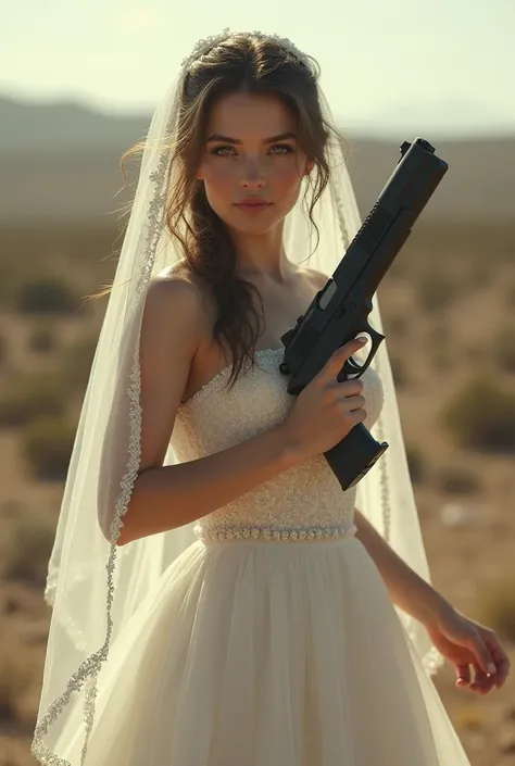 Bride with a slightly larger gun、Give me a sense of survival with a slight smile