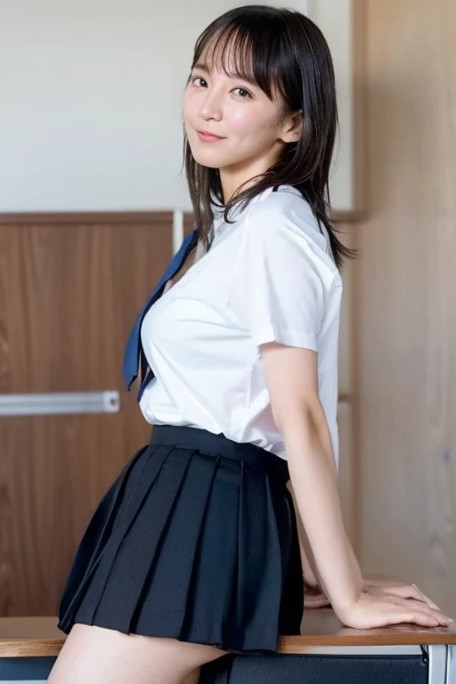  beautiful girl , natural body shape,Innocent,  real skin without makeup  ,  extremely detailed colors ,  super precision  ,  natural appearance  ,((whole body)),  soft fabric without shine  、(( シンプルな無地の high school girl uniform)), {x} ,Magazine photoshoot...